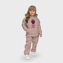 Детский костюм оверсайз Bring Me The Horizon 2D Сердце, цвет: пыльно-розовый — фото 2