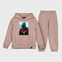 Детский костюм оверсайз Слезы в дожде Blade Runner, цвет: пыльно-розовый