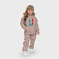 Детский костюм оверсайз Bender, цвет: пыльно-розовый — фото 2