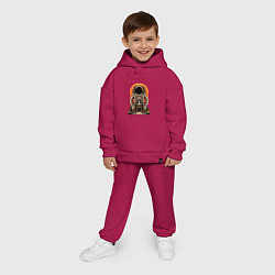Детский костюм оверсайз Космонавт диджей - cosmo DJ, цвет: маджента — фото 2