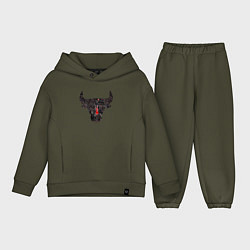Детский костюм оверсайз Bulls - Jordan, цвет: хаки