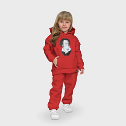 Детский костюм оверсайз Пушкин в медицинской маске, цвет: красный — фото 2