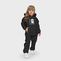 Детский костюм оверсайз Drill wagwan white, цвет: черный — фото 2