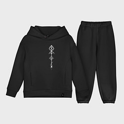 Детский костюм оверсайз РУНЫ RUNES Z, цвет: черный