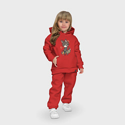 Детский костюм оверсайз Волчонок Чжун Ли, цвет: красный — фото 2