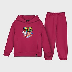 Детский костюм оверсайз Super Mario убойная компания, цвет: маджента