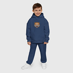 Детский костюм оверсайз Грозный тигр, цвет: тёмно-синий — фото 2