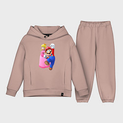 Детский костюм оверсайз Mario Princess, цвет: пыльно-розовый