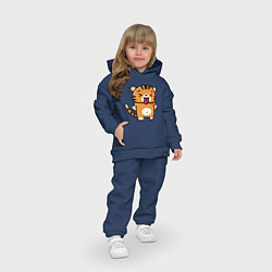Детский костюм оверсайз Милый тигренок - символ года 2022, цвет: тёмно-синий — фото 2