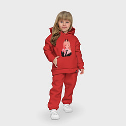 Детский костюм оверсайз Милашка Пауэр из человек бензопила, цвет: красный — фото 2