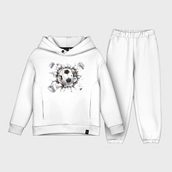 Детский костюм оверсайз Футбол внутри, цвет: белый