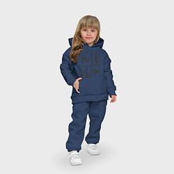 Детский костюм оверсайз Дзюдо - Иероглиф, цвет: тёмно-синий — фото 2