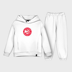 Детский костюм оверсайз Атланта Хокс логотип, цвет: белый