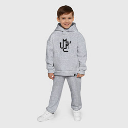 Детский костюм оверсайз Манчестер Юнайтед минимализм, цвет: меланж — фото 2