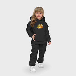 Детский костюм оверсайз Туристический тигр, цвет: черный — фото 2