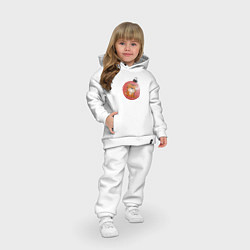 Детский костюм оверсайз Новогодняя игрушка тигренок, цвет: белый — фото 2