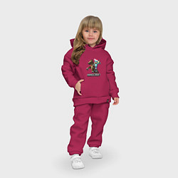 Детский костюм оверсайз MINECRAFT НОВЫЙ ГОД 2022 МАЙНКРАФТ, цвет: маджента — фото 2