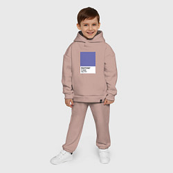 Детский костюм оверсайз Цвет Pantone 2022 года - Very Peri, цвет: пыльно-розовый — фото 2