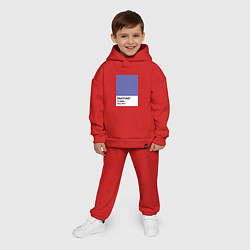 Детский костюм оверсайз Цвет Pantone 2022 года - Very Peri, цвет: красный — фото 2