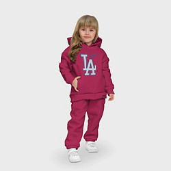 Детский костюм оверсайз Los Angeles Dodgers - baseball team, цвет: маджента — фото 2