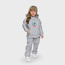 Детский костюм оверсайз Зимний букет Акварель, цвет: меланж — фото 2