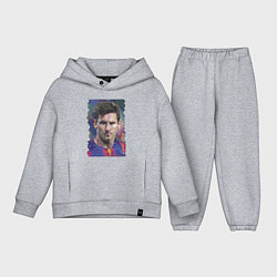 Детский костюм оверсайз Lionel Messi - striker, Barcelona, цвет: меланж
