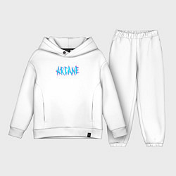 Детский костюм оверсайз ARCANE LEAGUE OF LEGENDS NEON LOGO, цвет: белый