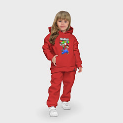 Детский костюм оверсайз Луиджи и Марио, цвет: красный — фото 2