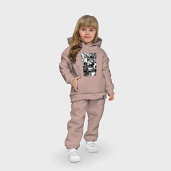 Детский костюм оверсайз АСТА Черный Клевер Панели Манги, цвет: пыльно-розовый — фото 2