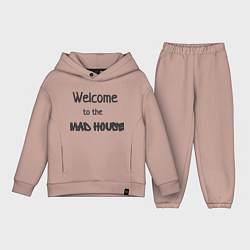 Детский костюм оверсайз Welcome to the mad house, цвет: пыльно-розовый