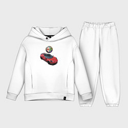Детский костюм оверсайз Alfa Romeo - просто мечта!, цвет: белый