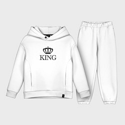 Детский костюм оверсайз KING Парные Король, цвет: белый