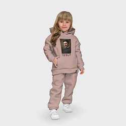 Детский костюм оверсайз Тесла 2022, цвет: пыльно-розовый — фото 2