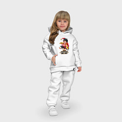 Детский костюм оверсайз One Piece Monkey Большой Куш Манки, цвет: белый — фото 2