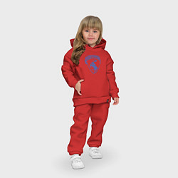 Детский костюм оверсайз VOLVO логотип синий, цвет: красный — фото 2