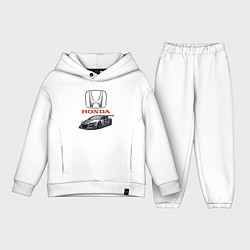Детский костюм оверсайз Honda Racing team, цвет: белый
