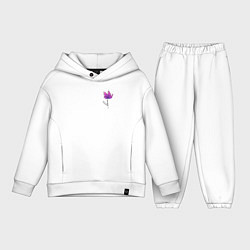 Детский костюм оверсайз Любовь в цветке, цвет: белый