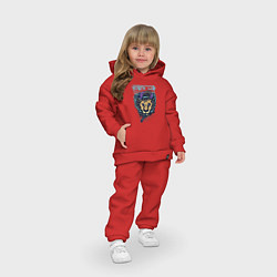 Детский костюм оверсайз Юный лев, цвет: красный — фото 2