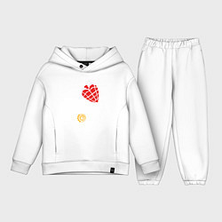 Детский костюм оверсайз I LOVE PUNK ROCK, цвет: белый