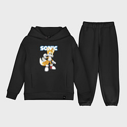 Детский костюм оверсайз Майлз Тейлз Прауэр Sonic Видеоигра, цвет: черный