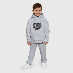Детский костюм оверсайз Справедливость для Джонни Деппа, цвет: меланж — фото 2