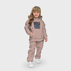 Детский костюм оверсайз Saxon, цвет: пыльно-розовый — фото 2