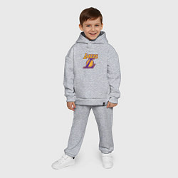 Детский костюм оверсайз Lakers Лейкерс Коби Брайант, цвет: меланж — фото 2