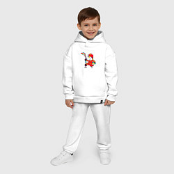 Детский костюм оверсайз Пожарный единорог, цвет: белый — фото 2