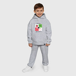 Детский костюм оверсайз Italiano Pomodoro, любовь к Италии, пицце и томата, цвет: меланж — фото 2