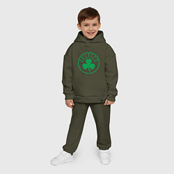 Детский костюм оверсайз Celtics - Селтикс, цвет: хаки — фото 2