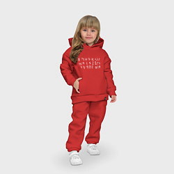 Детский костюм оверсайз Скандинавские руны, 24 эзотерических символа, цвет: красный — фото 2