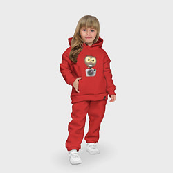 Детский костюм оверсайз Сова на фотоаппарате, цвет: красный — фото 2