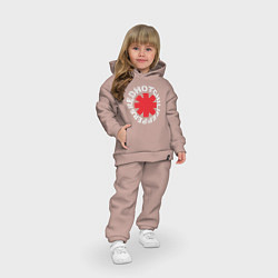 Детский костюм оверсайз Peppers - Logo, цвет: пыльно-розовый — фото 2