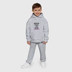 Детский костюм оверсайз Keep calm Miass Миасс, цвет: меланж — фото 2